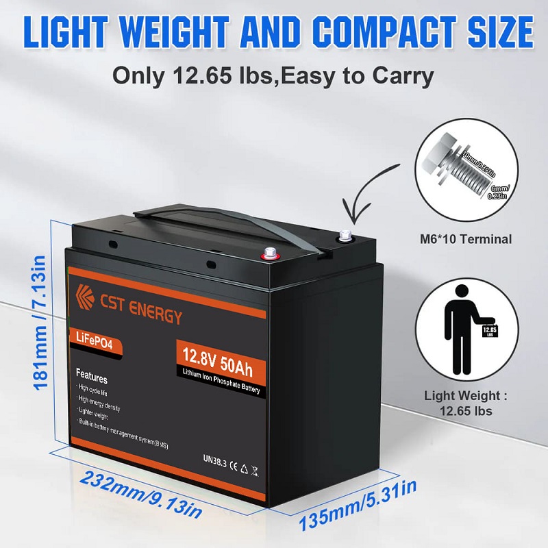 12.8V50Ah lithium battery_CST